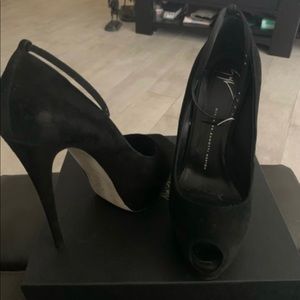 Giuseppe Zanotti suede platform high heels